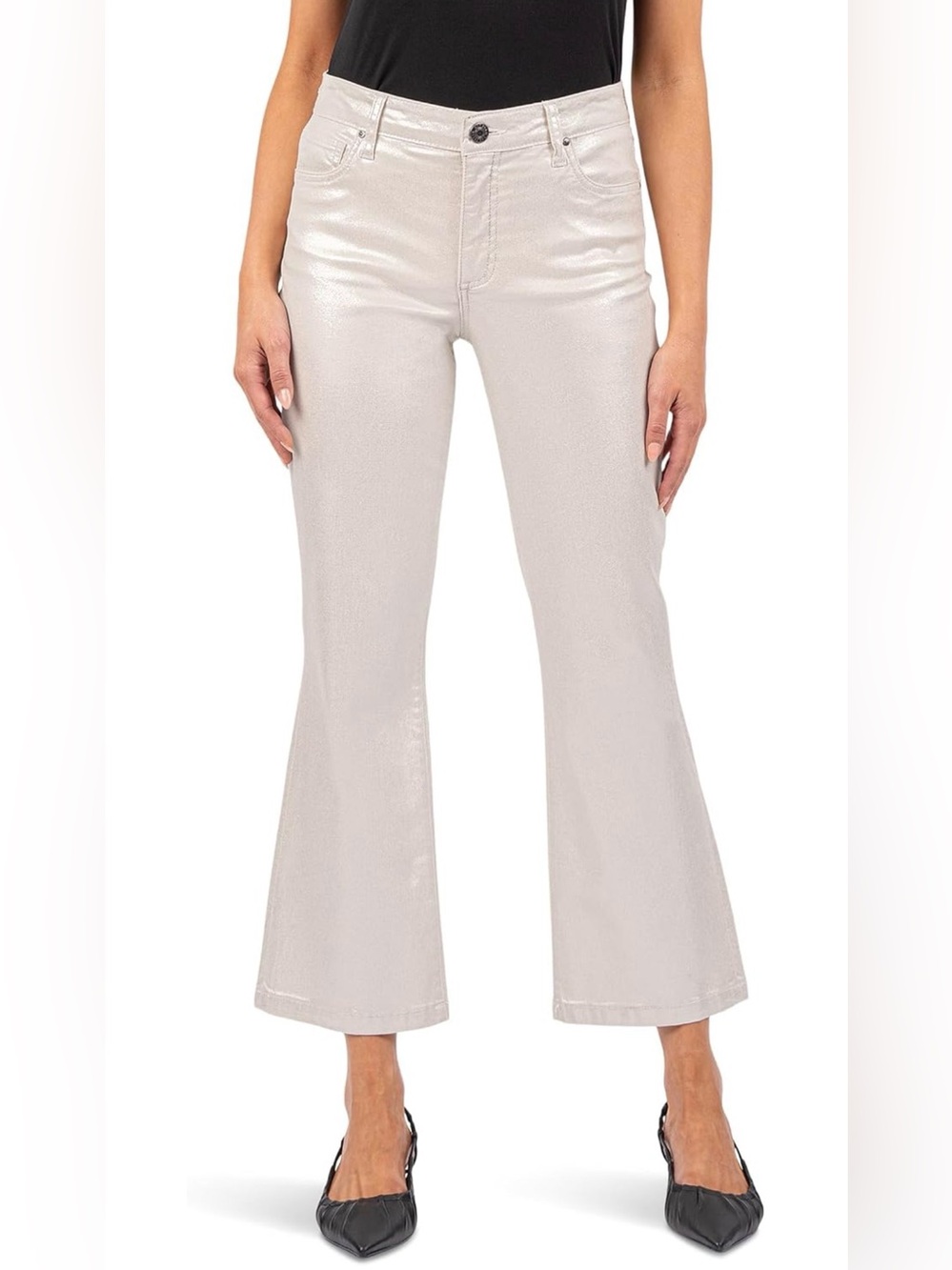 KUT from the Kloth Kelsey High Rise Fab Ab Ankle Flare NWT Size 10